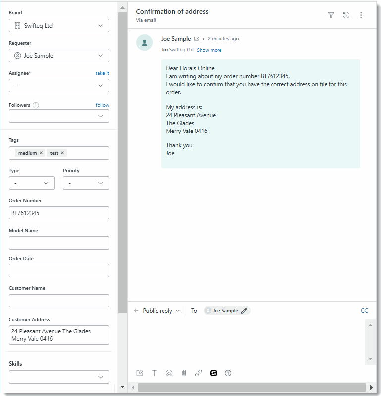 064 Example Workflow with AI for Customer Address Ticket Updated.gif