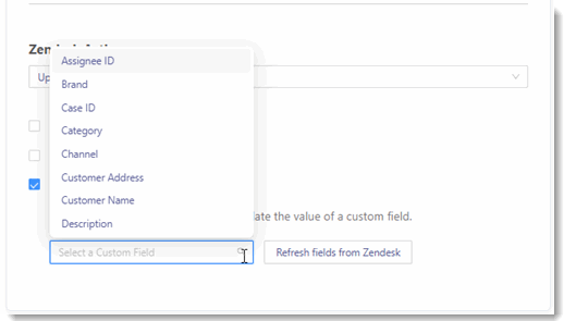 036 Configuration Zendesk Action Custom Field Value Selected.gif