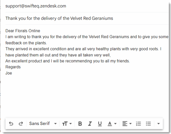 055 Example Feedback Email from Customer.gif