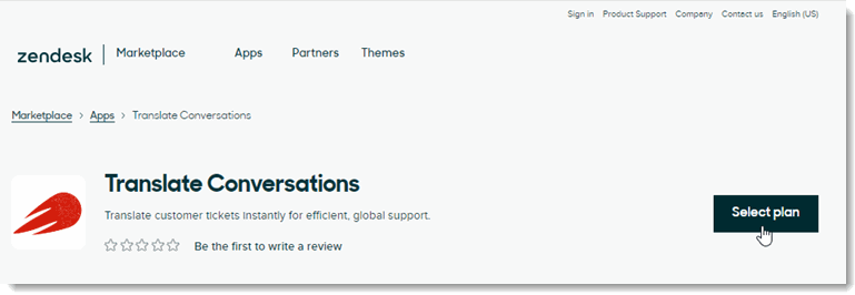 035 Select Plan on Zendesk Marketplace.gif