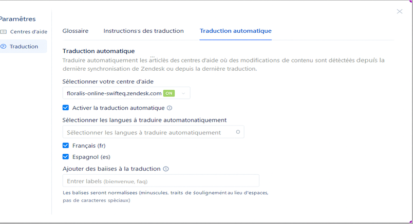 321 Paramètres Traductions Traduction automatique Sélectionner langues.gif